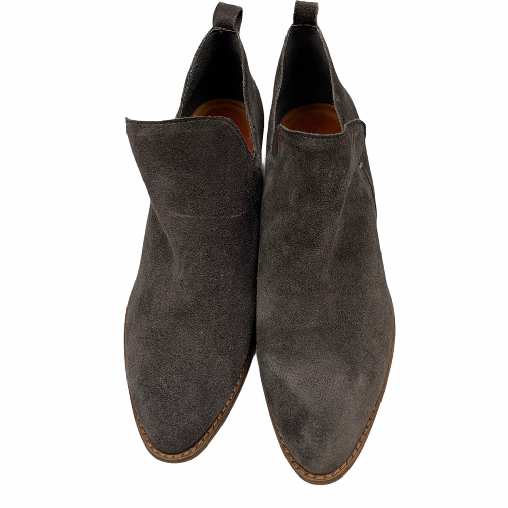 1 State Idania Gray Suede Cutout Ankle Booties 8M - Picture 4 of 7